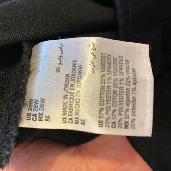 NWOT INC International Concepts Pull-On Flare Jeans Sz 26 Black Stretch - Picture 4 of 7